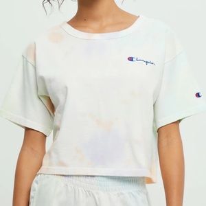 Champion Tie Dye Cropped Tee